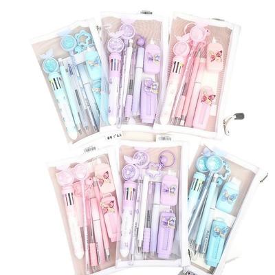 10pcs/Set 10-in-1 Stationery Set Plastic Gel Pens Durable Multicolor Pen  Children's Day Gifts