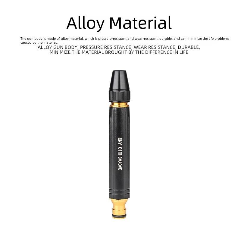 Black King Kong High-Pressure Water Gun for Household Car Wash with Boost Nozzle and Hose