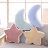 Rainbow Color Cushion Plush Toy Elastic Stuffed Plushies Back Pillow Bedside Ornament Gift For Kids Girls