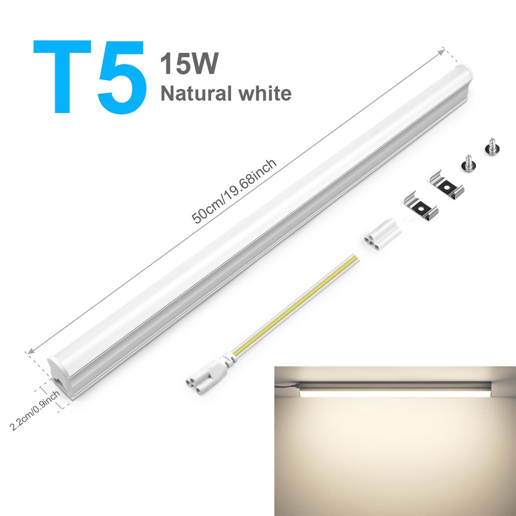 Hospital Garage Lighting Super Bright LED Light Tube T5 (85-265V) -1 Lamp Bulb with Screws Ceiling Mounted