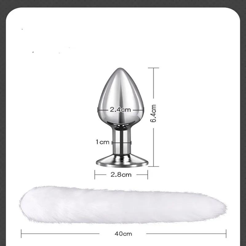 Sexy Fox Tail Anal Plug Anal Toy For Women Adult Sex Product Men Butt Plugs Stainles Steel Anal Plug Cosplay Sex Toys For Couple
