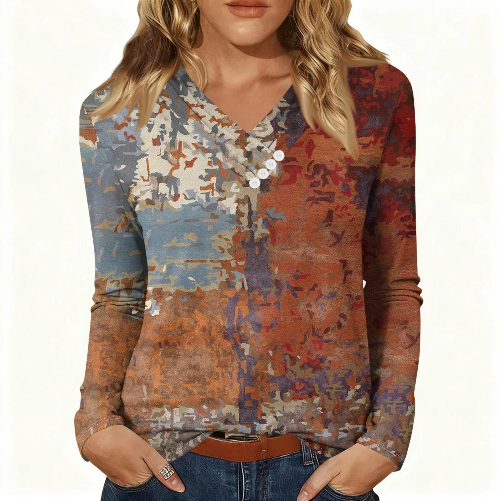 

Женские свитера с V-образным вырезом, рубашки с длинным рукавом, осенние наряды, модная зимняя одежда, боковой разрез M