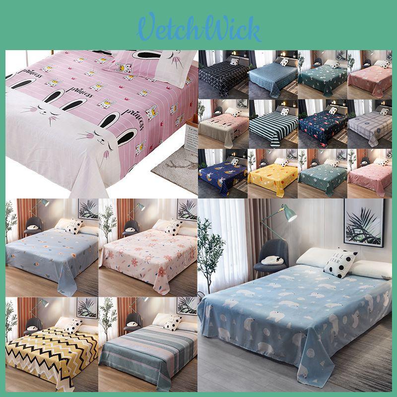 Printed Flat Sheet Mattress Cover Soft And Cozy Dormitory Bed Sheet Blanket**