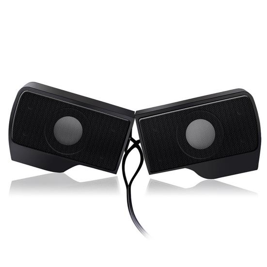 Clip Počítačový reproduktor USB 3,5MM Wire Nastavení hlasitosti Stereofonní zvuk Přenosný mini notebook Stolní PC Soundbox Subwoofer