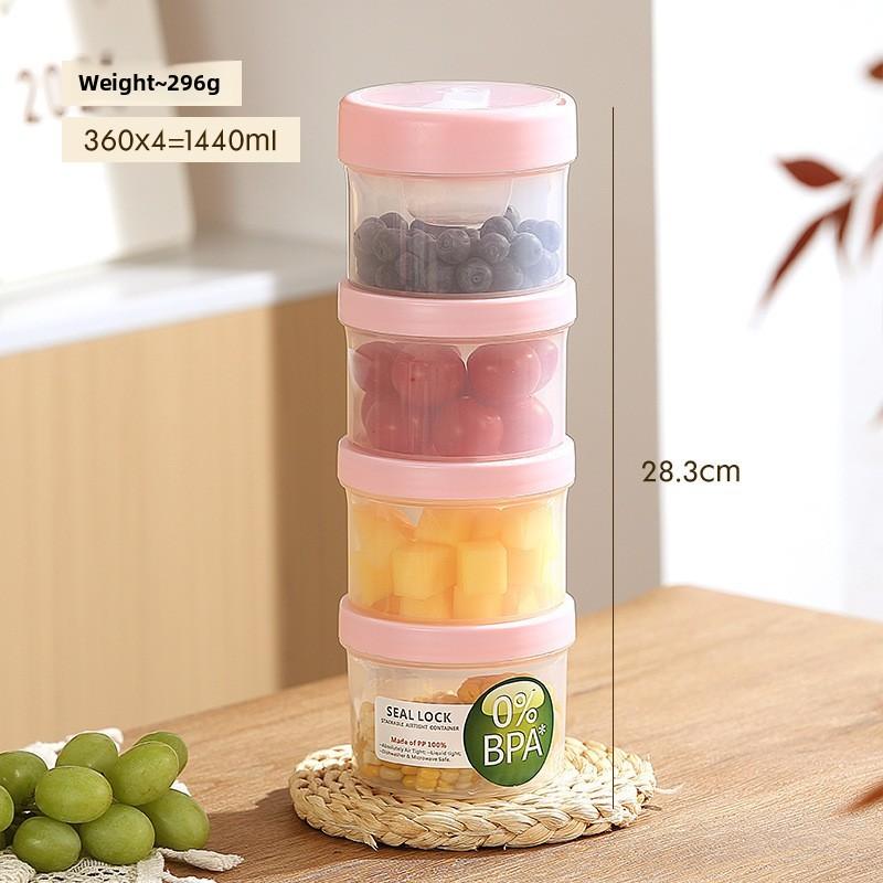Portable Salad Bowl With Sealed Lid For Light Meals And Snacks