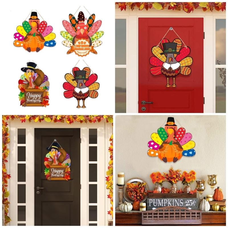Simple Yet Stylish Thanksgiving Wreath For Front Door Turkey Decoration Door Sign Perfect For Holiday Party Decorations