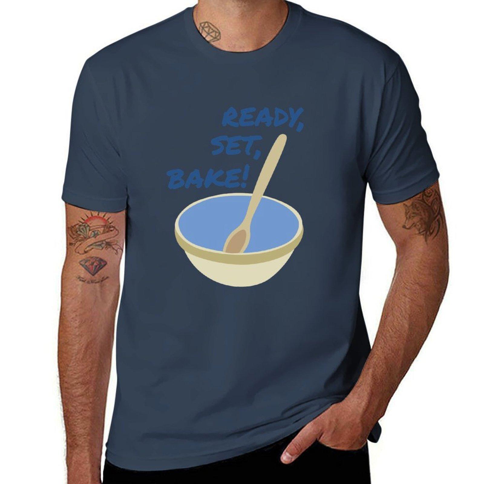 Ready Set Bake Design Great British Bake Off TShirt Utility Casual Work TShirt S
