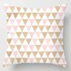 Pink Leaf Feather Pillowcase Office Living Room Home Pillowcase Car Ornaments