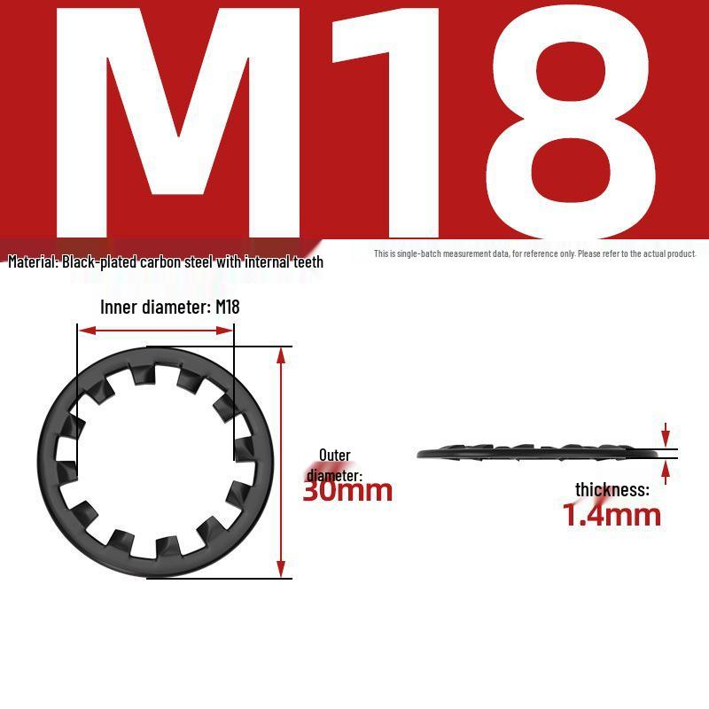 Carbon Steel Zinc-Plated Lock Washer with Inner and Outer Teeth