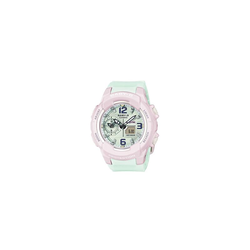 

Casio BABY-G 100 meters waterproof quartz movement resin strap Japanese and Korean watch women s watch green dial BGA-230PC-6BPRT зелёный
