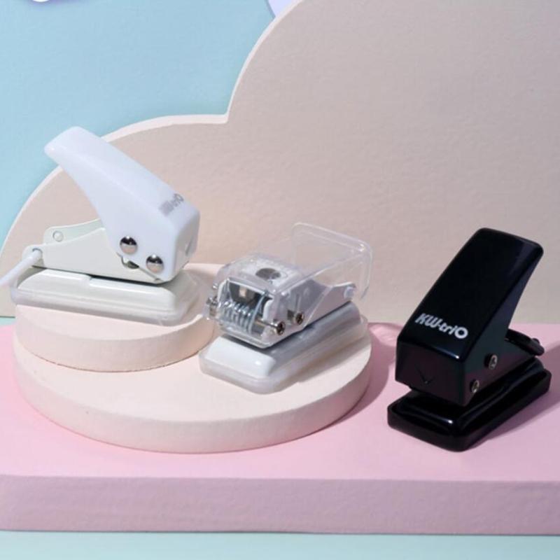 Mini Puncher Paper Capacity 8 Sheets Single Round Hole Puncher Aperture Diameter 0.24'' (6mm) for DIY Binder Paper Card