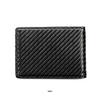 Men's Carbon Fiber Pattern RFID Short Wallet with Front Pocket Dollar Clip