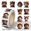 500Pcs/Roll Q Animals Wearing Knitted Hat Kids Rewards Stickers - DIY Scrapbooks Album Decor Sealing Label Decals