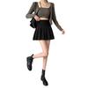 Safety Pants + Zipper + Button Pleated Skirt JK Uniform Fashion Student Skirt Versatile Skirt Short Skirt