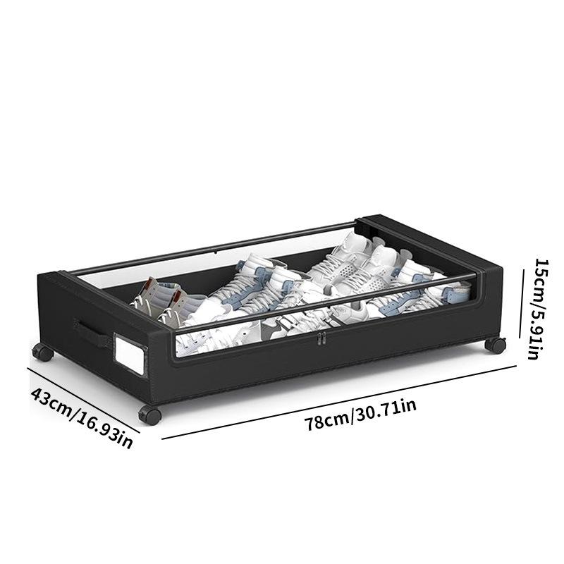 Faltbare Aufbewahrungsbox mit Rädern für unter das Bett: Staubdichter Behälter für Kleidung & Kleinkram
