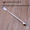 2 Pcs Gold Silver Melting Long Handle Stainless Steel Spoon Stirring Rod Spoon Melting Casting Refining Gold Silver Tool Multifunctional Coffee