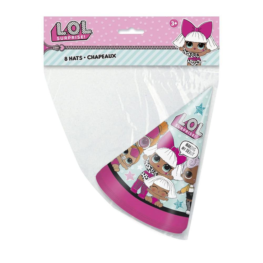 LOL-Überraschungspartyhüte (Packung mit 8)