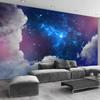 3D Wandbild Moderne abstrakte blaue Sternenhimmel Wolke Landschaft Tapete Hintergrund Wand Dekor