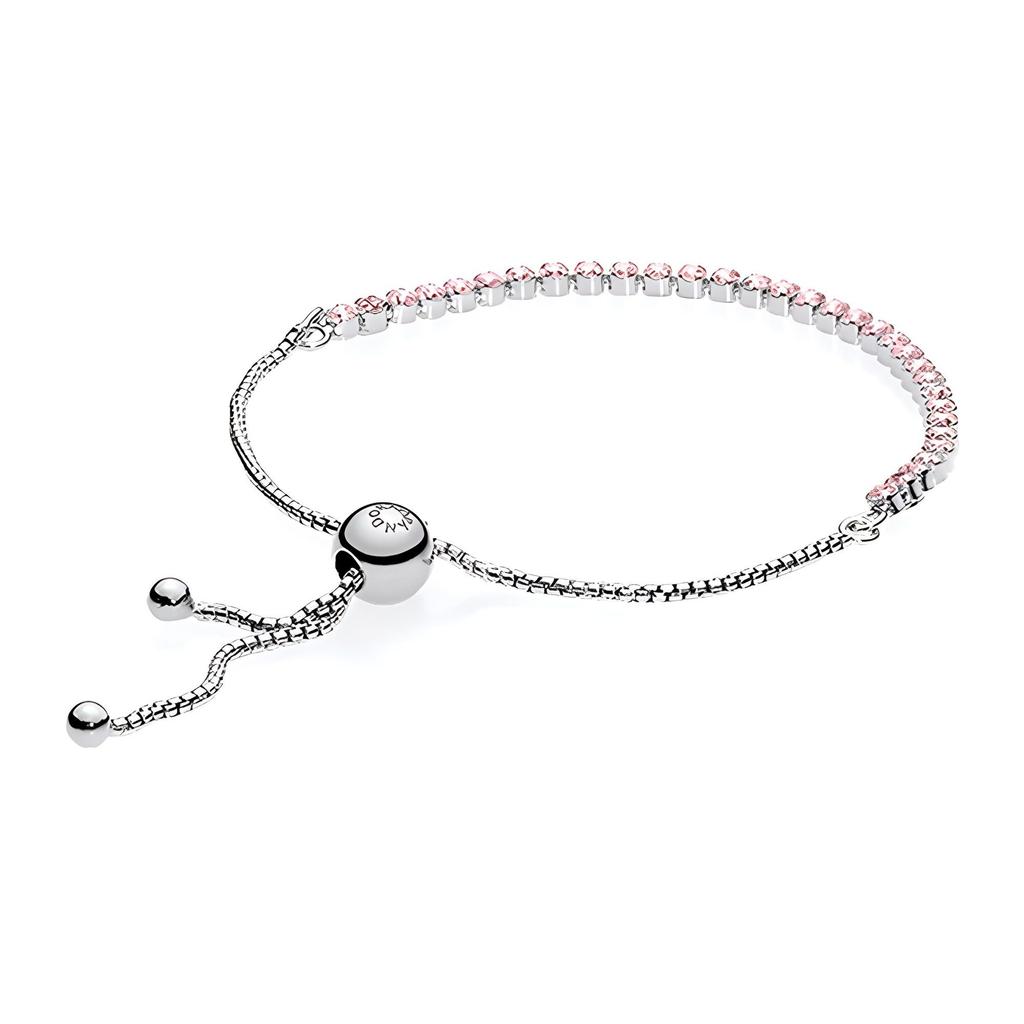 Pandora 925 Silver Bracelet Pink Women bracelets 590524PCZ-OP