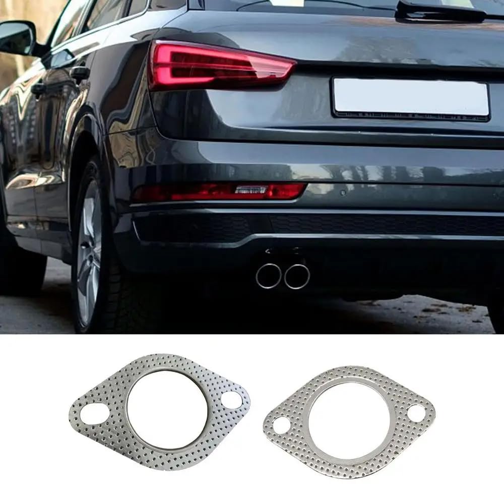 Audiophile Muffler Gasket 2 Pieces Exhaust Gasket Flange Gasket Metal