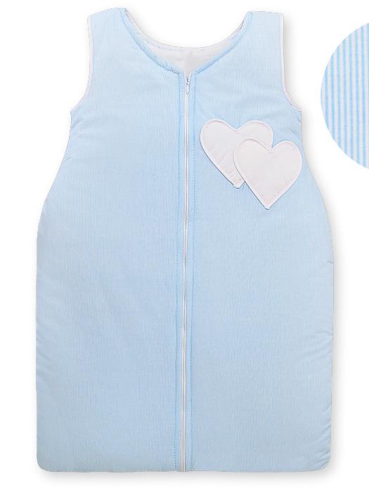 Cotton Sleeping Bag for Children 6-12 Mcy Tog 2.5 Year-Round Insulated Hearts Stripes Blue