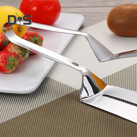 Doppelseitiger Spatelclip, Grillklammerzange zum Grillen, Kochen, Edelstahl-Lebensmittel-Flip-Clip, Mehrzweck-Küchenzange für Zuhause und draußen