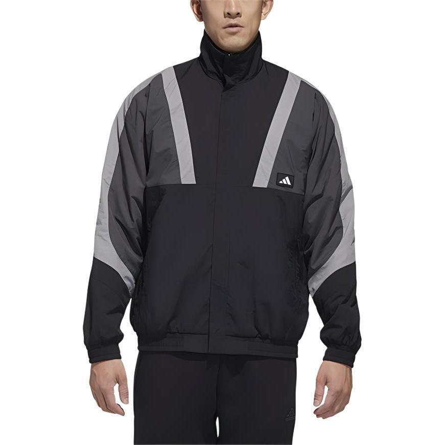 adidas Jackets Men's Black Stand Collar Moderate Other GM4401