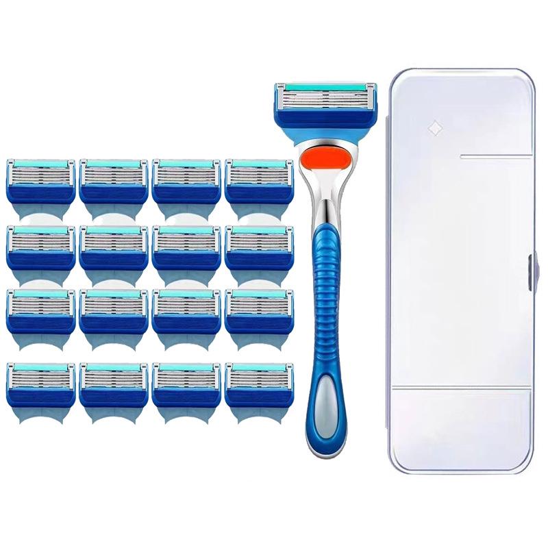 Porte-lames de rasoir cinq couches portable pour homme – Lavable et durable