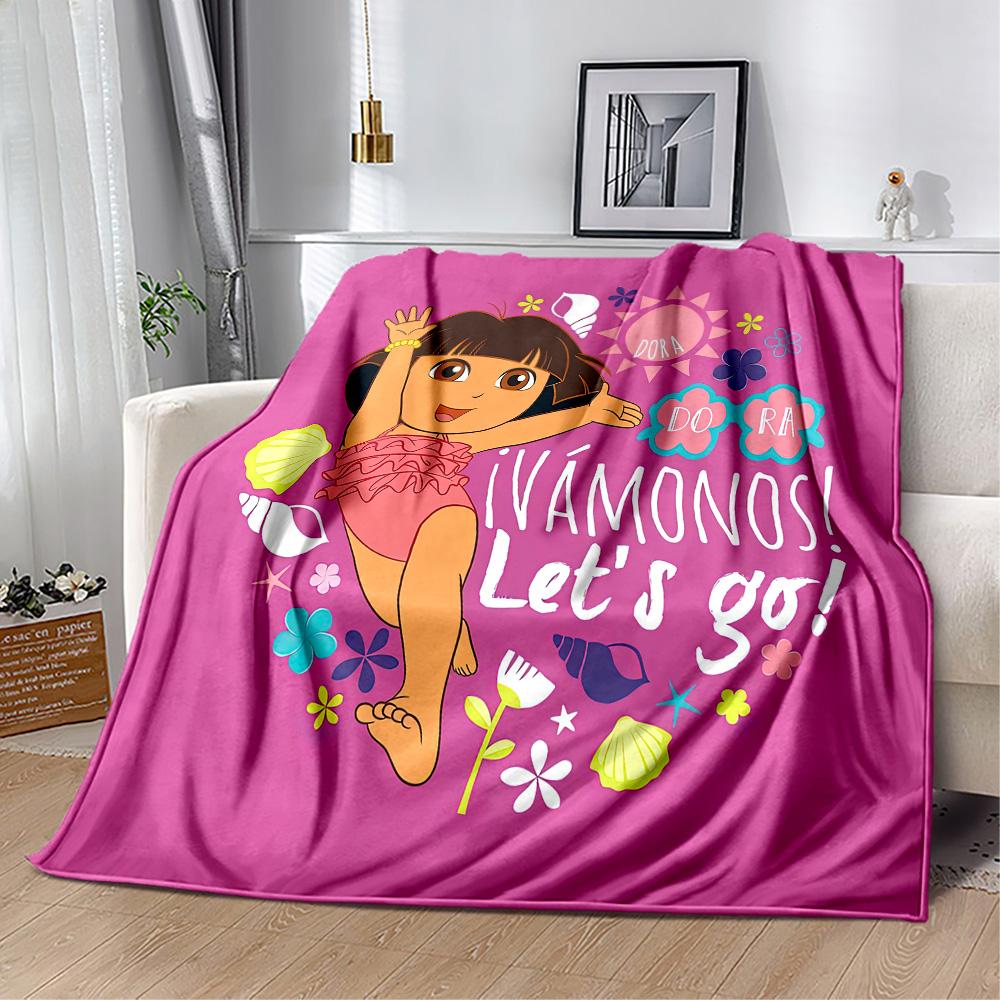 Dora Explorer Blanket Durable Comfort Perfect for Sofa Livingroom Couch All-Season Use Modern Style Unique Gift for Family and Friends Camping