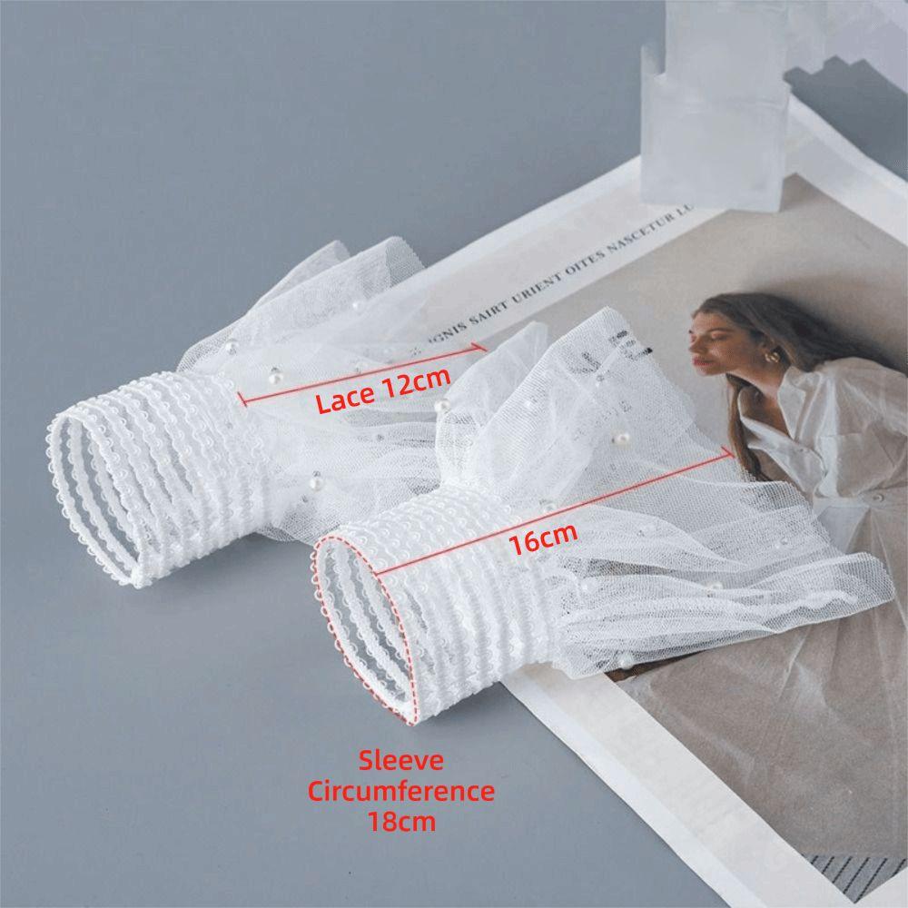 White Black False Sleeve Cuffs Detachable Wrist Cuff New Lace Cuff  Nail Art Accessories