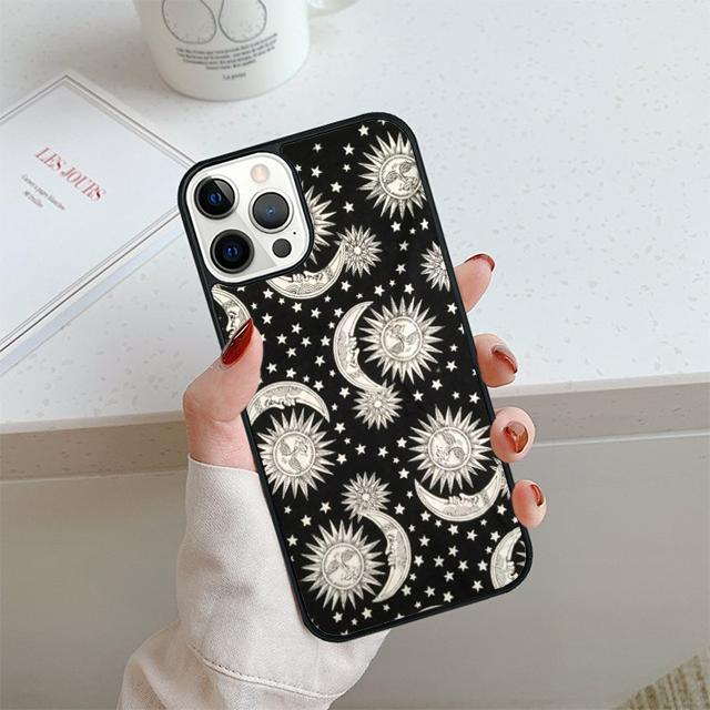 Sun Moon Stars Phone Case For iPhone 17 Air 13 12 14 15 16  Cover For Apple 14 15 16 Pro Max 6S Plus Coque