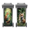 PVC Stickers Self-adhesive Decorative Stickers Decals for Trash Decoration Fox 820x380mm 2pcs/set