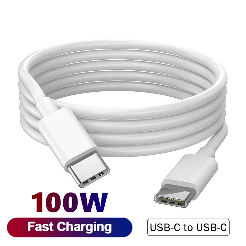 

100W USB C to USB C Cable PD Fast Charge Data Cord For IiPhone 15 16 Macbook iPad Samsung Xiaomi Type C Quick Charging Cables 1m