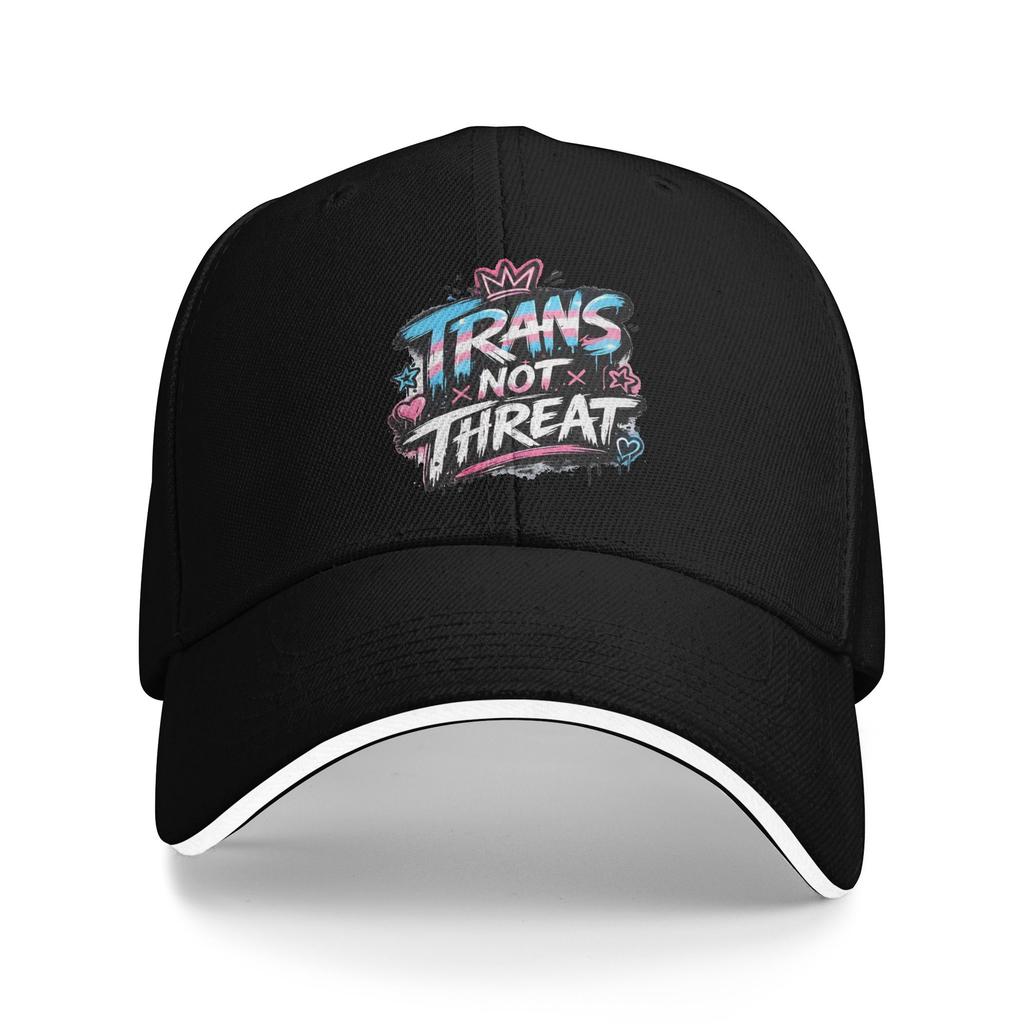 Transgender Pride LGBTQ Baseball Caps Casual Trans not Threat Sandwich Hats Unisex Polyester Caps Hat Outdoor