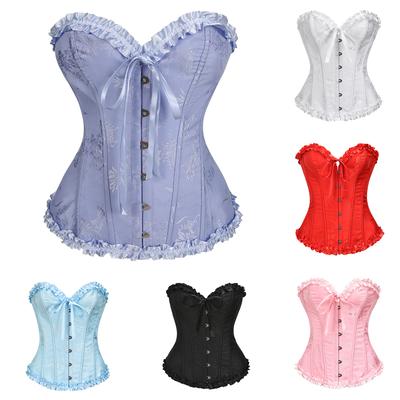 Women's Lace Corset Top, Sexy Chest Support, Gathered Waist, Tight Corset, Base, Shapewear