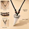 Ethnic style Shark Tooth Necklace Resin Tribal Style Pendant Gifts Sweater Chain
