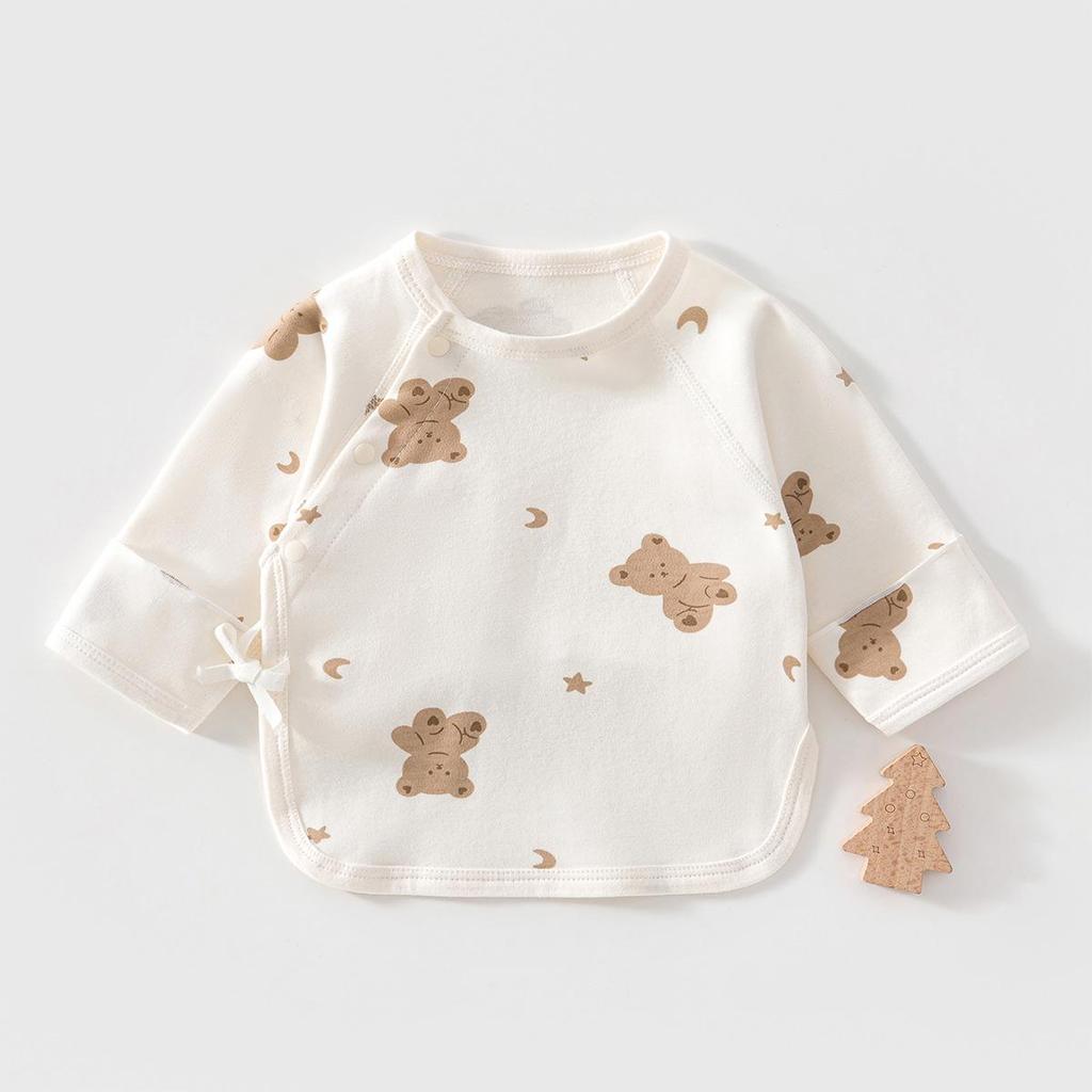 Newborn Pure Cotton Class A Shirt: Anti-Urine, Belly Protection, Size 52, Spring/Autumn