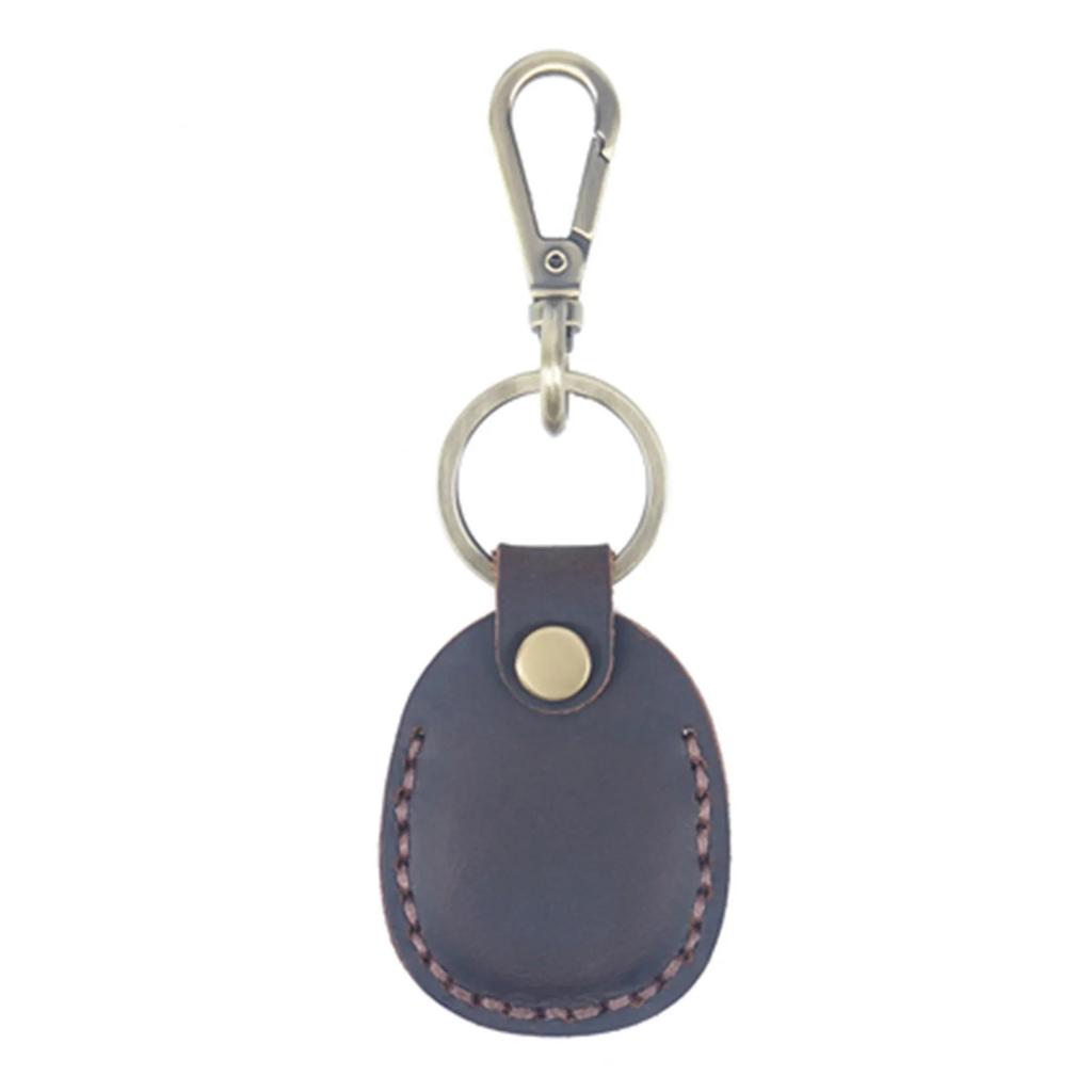 Retro Cattle Pickup Anti-lost Protective Keychain Custom Name Leather Keyring for RFID Access Card Cove Bag Key Chain Ring Gift