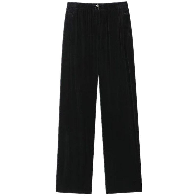 

Fashion Style 2023 Winter New Women s Clothing Slim Looking Easiest for Match High Waist Velvet Loose Pants 2030617 800 Black L