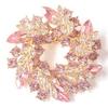European and American Style Multi-Colored Floral Wreath Brooches, Fashionable Rhinestone Pins, Versatile and Elegant Suit Accessories