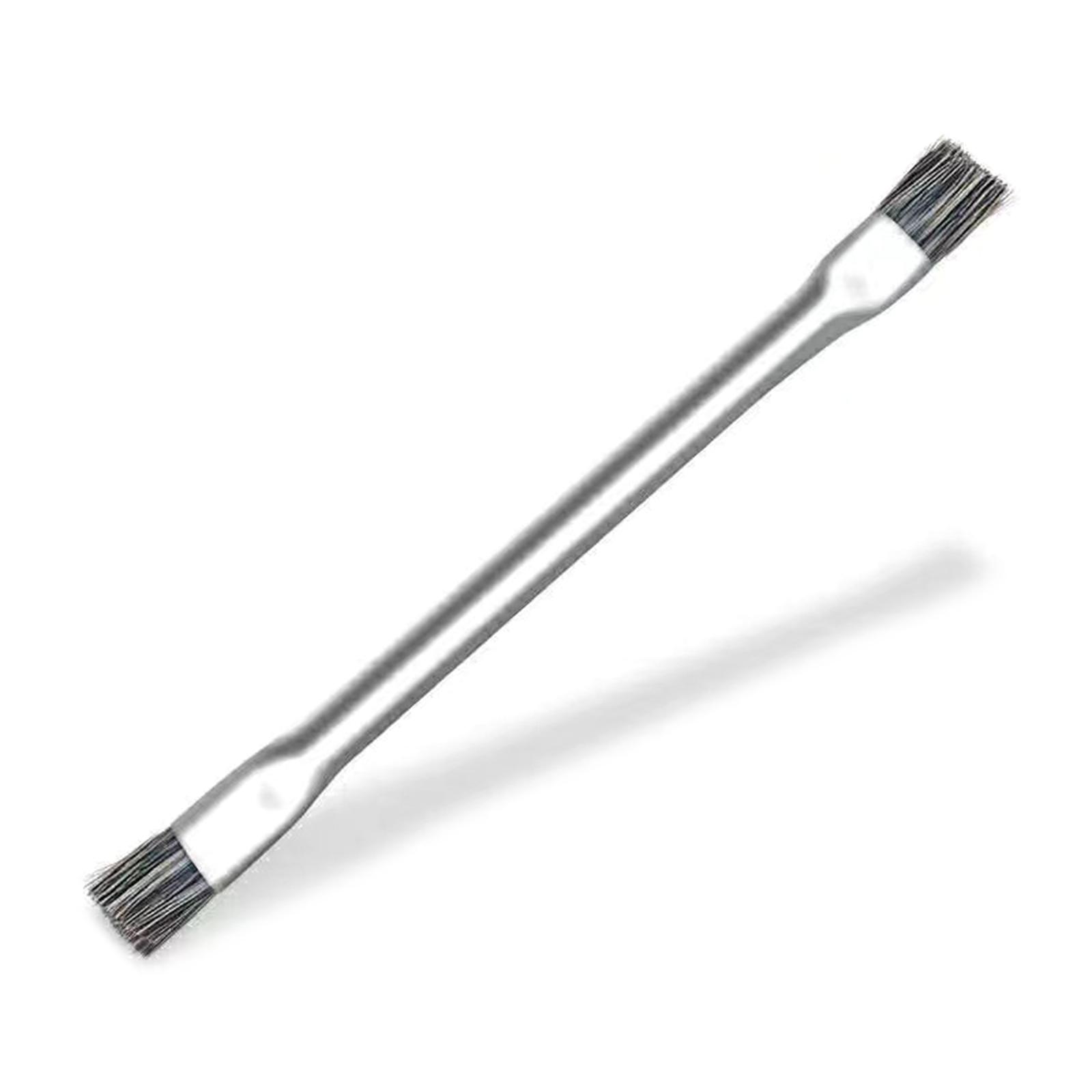 

Двусторонняя безопасная щетка для чистки мобильных телефонов, материнская плата, печатная плата, сварочная накладка, жесткая щетка, масляный флюс, чистящие инструменты серебряный