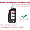 HIBEYO Folding 3 Button Key Fob Cover Compatible with Nissan Rogue Rogue Select Rogue Sport Sylphy Pulsar Sentra Key Cover Accessories with