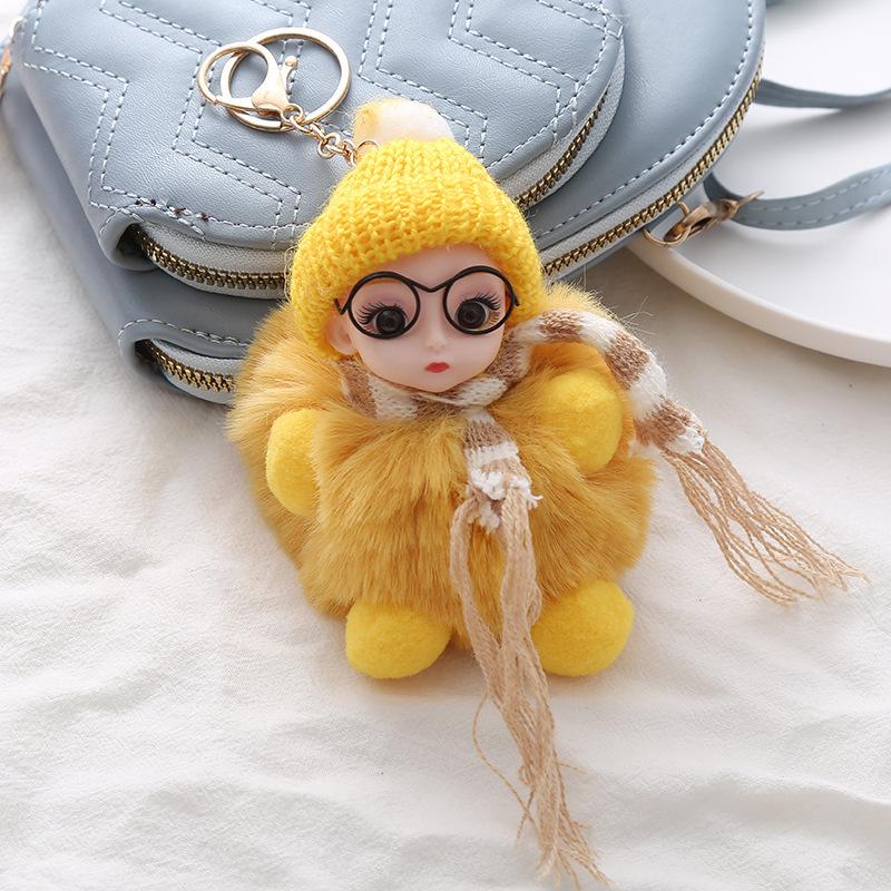 Internet Celebrity Scarf Doll Keychain Plush Pendant: Unisex Bag Charm & Birthday Gift