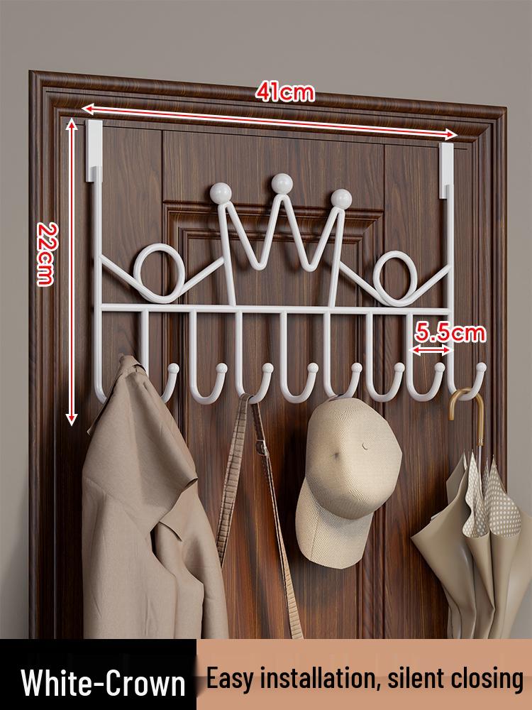Door-Mounted Hook & Storage Rack for Clothes, Coats, and More