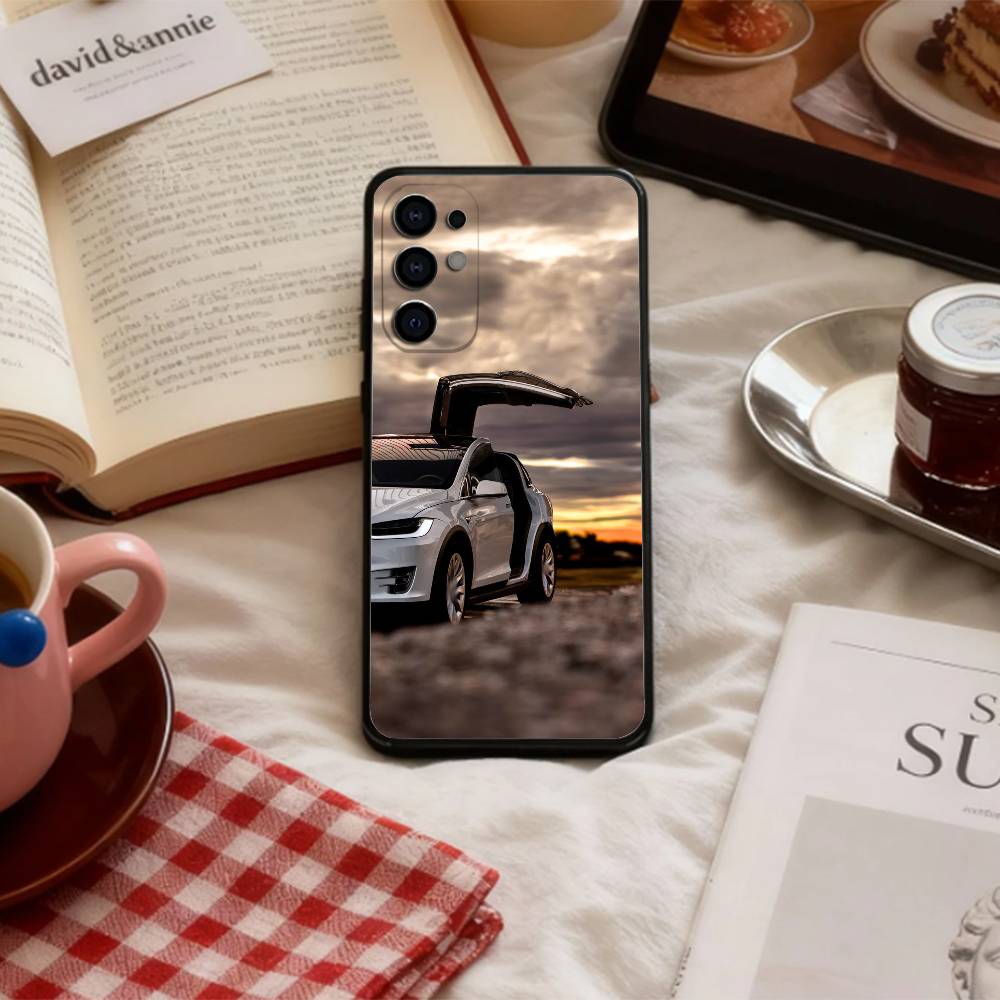Cool and sporty T-Tesla-a-ES   Phone Case For Samsung S 25,24,23,22,30,21,10,9,Ultra,Plus,Lite,FE,4,5 G Soft Black Case Samsung S235G