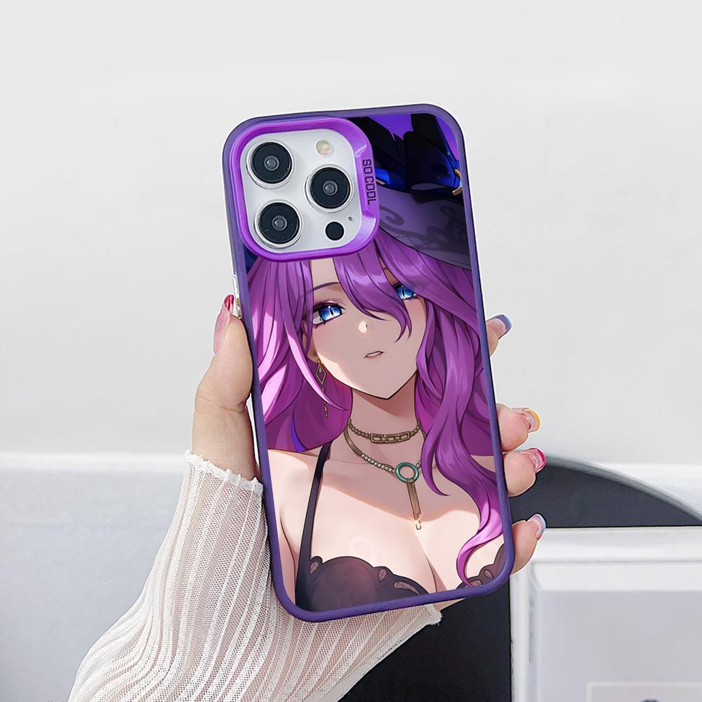 HSR Jade Purple Translucent Mobile Phone Case for iPhone 17 16 15 14 13 12 11 X XR XS Air Pro Max Plus Colorful Cover