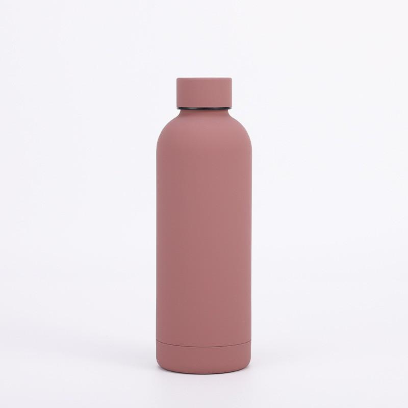 Stainless Steel Vacuum Insulated Water Bottle 500ml 750ml Matte Finish Sport Travel Cup Men Women