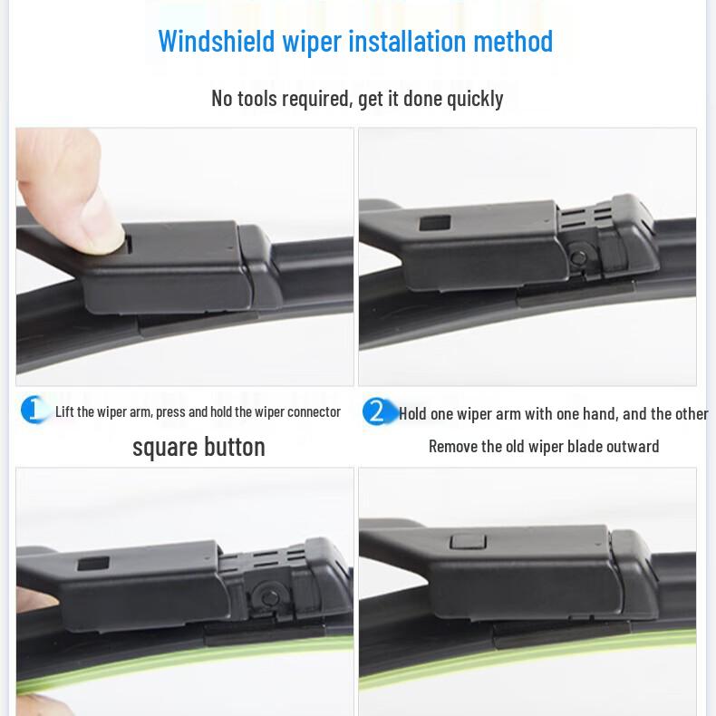 Volkswagen Teramont X Frameless Wiper Blade Rubber Strip (2018-2019) Volkswagen Teramont (pre-2020) - Front Wiper Set