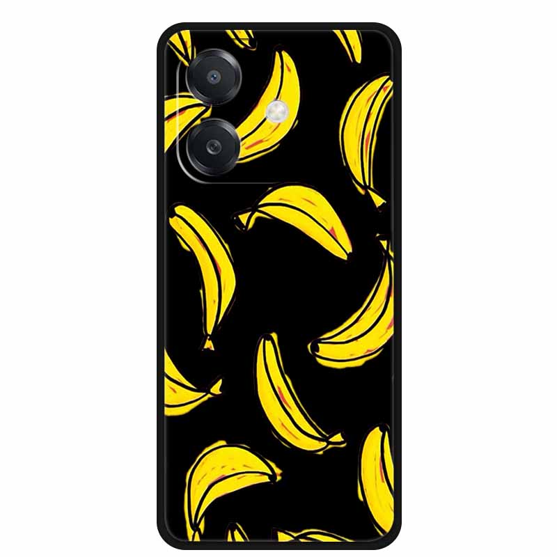 Para OPPO A3 / A3x 5G Funda 6.67" Funda Negra Silicona Suave Funda para Teléfono Para OPPO A3x A3 5G Funda Trasera A 3x A 3 x A3 x Dibujos Animados