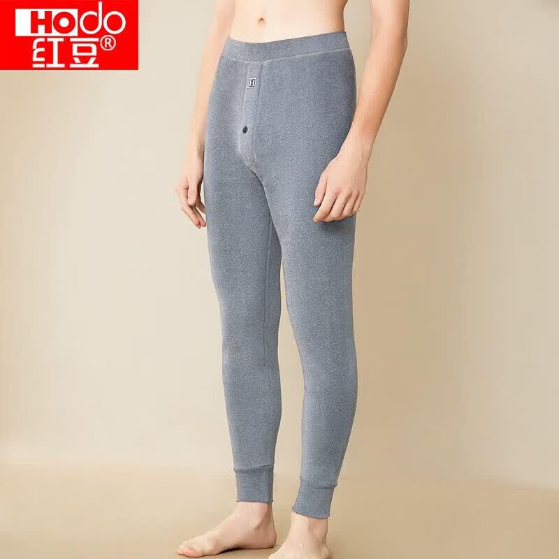 Hodo Men's Fleece-Lined Thermal Pants with Wool Knee Patch